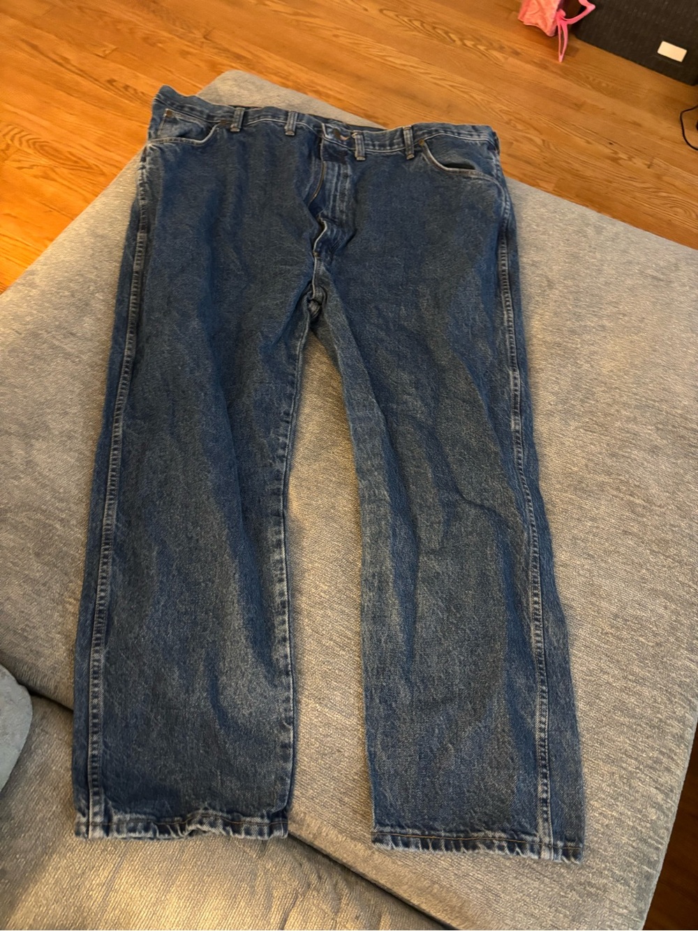 Wrangler Men's Dark Blue Relaxed Denim Jeans